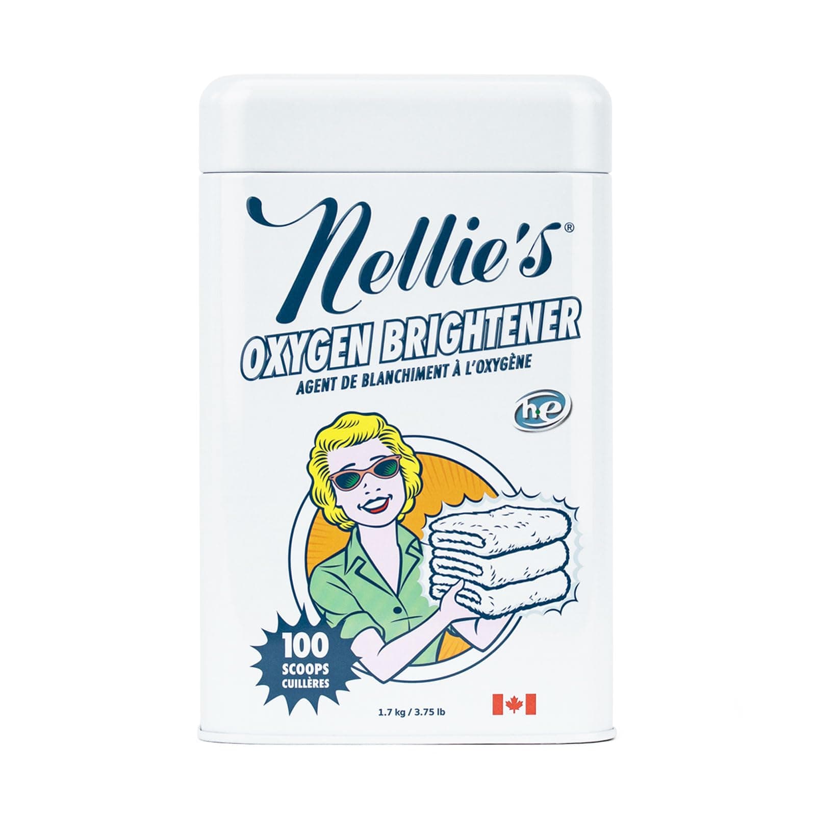 Nelly's Oxygen Lightner, 100 Oxygen Powdered Bleach, Unscented (4.6 lbs (2.1 kg) / Approx. 100 Times, Can Be Used on Colors and Patterns (Removes Dirt/Odor), Skin-friendly, Large Capacity, Famous
