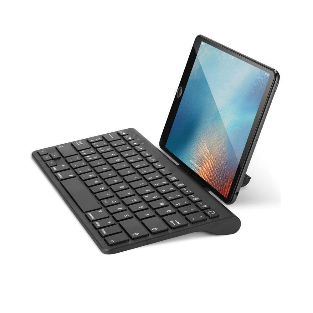 Bluetooth Keyboard,Attoe Ultra-Slim Wireless Bluetooth Keyboard with Sliding Stand for New iPad 2018, iPad 2017, iPad Pro, iPad Mini 4/3/2/1, iPad 4/3/2, iPhone 8/8 Plus, iPhone X (Black)