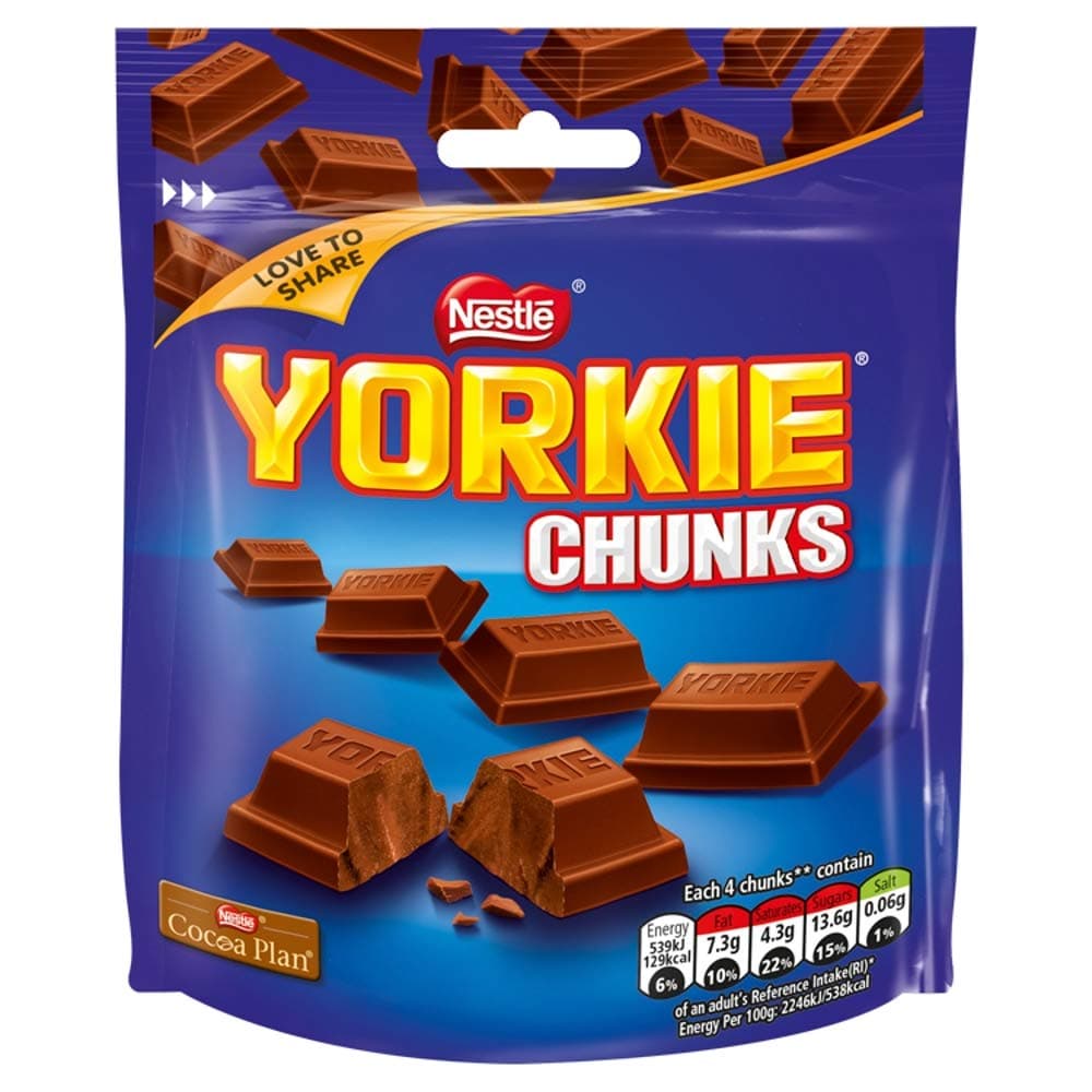 Yorkie Milk Chocolate Chunks, 100g