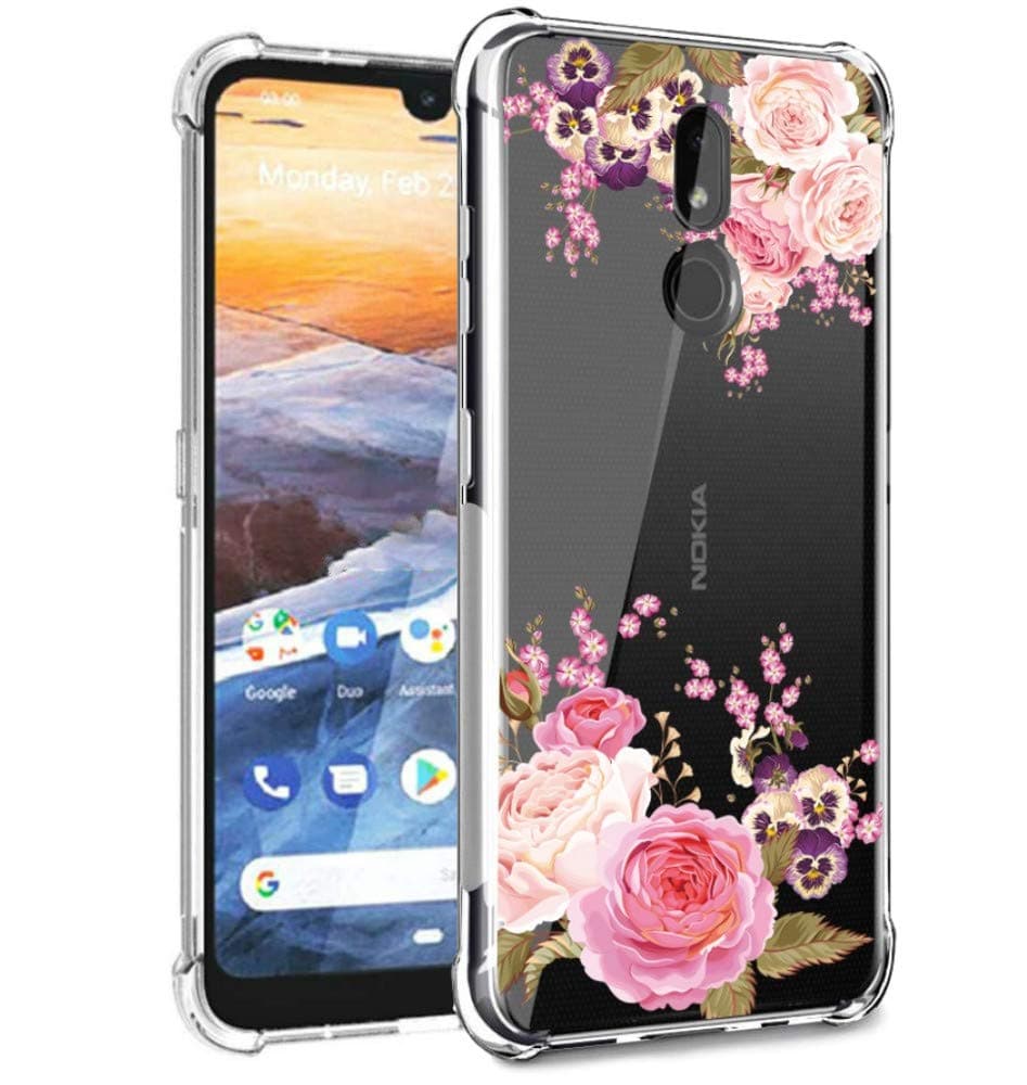 Starhemei for Nokia 3V case, Nokia 3.2 Case, Shock-Resistant Flexible TPU Gasbag Protection Rubber Soft Silicone Anti Dropping Phone Case Cover for Nokia 3 V/Nokia 3.2 (Penoy)