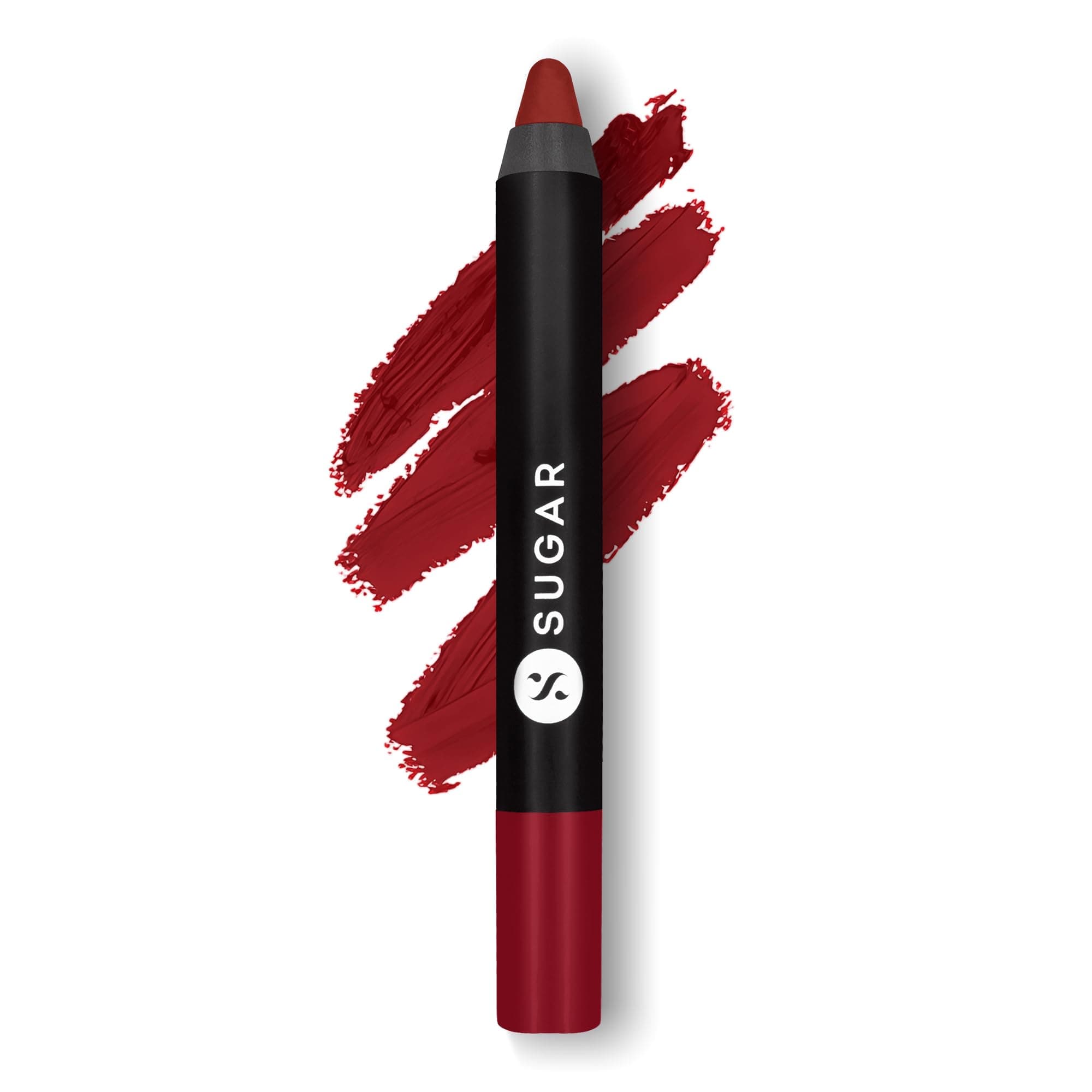 Matte As Hell Crayon Lipstick 10 Cherry Darling (Cherry Red) with free sharpener, 2.8 gm