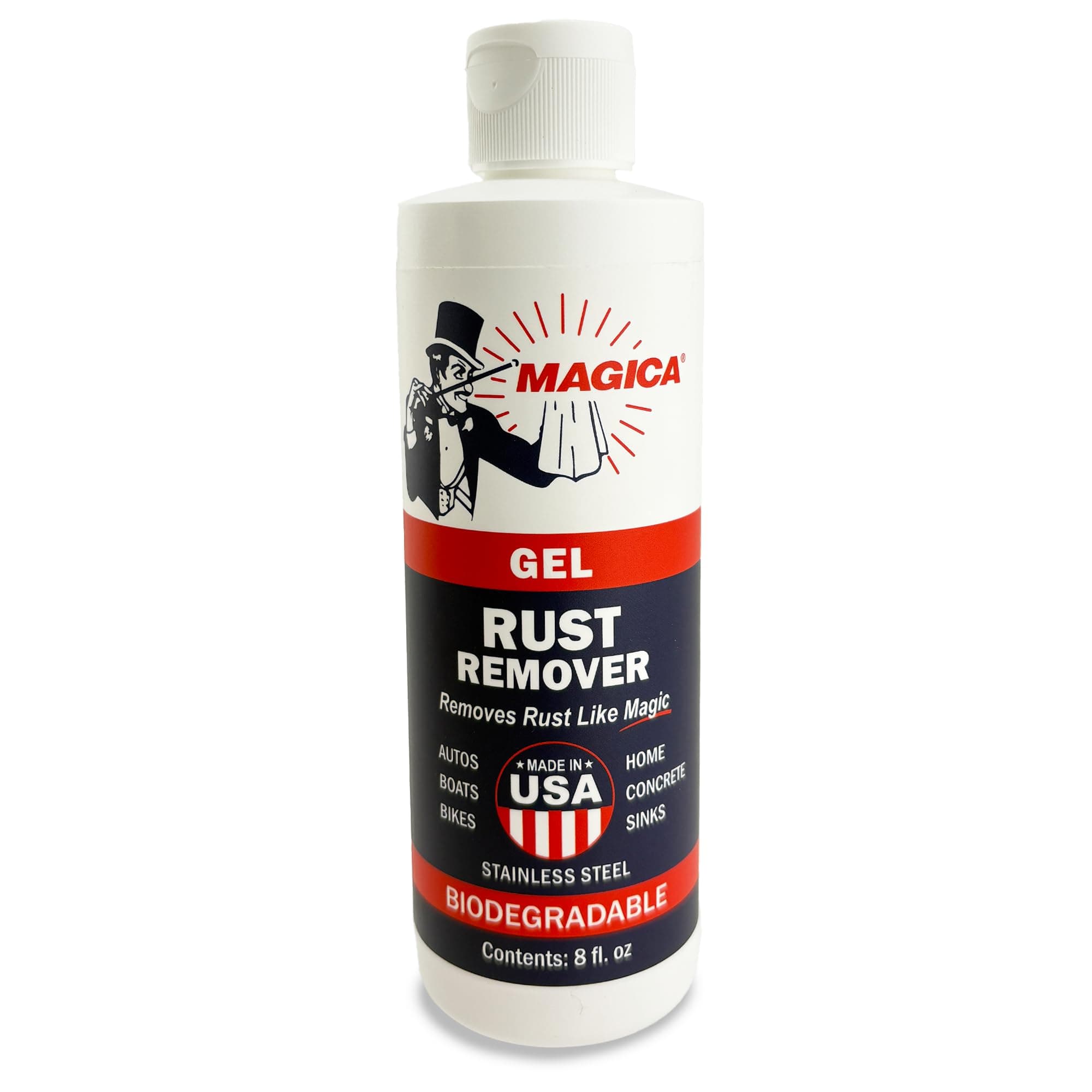 Magica® Rust Remover Reliably Removing Rust Stains for over 35 years USA Made (8oz Gel)