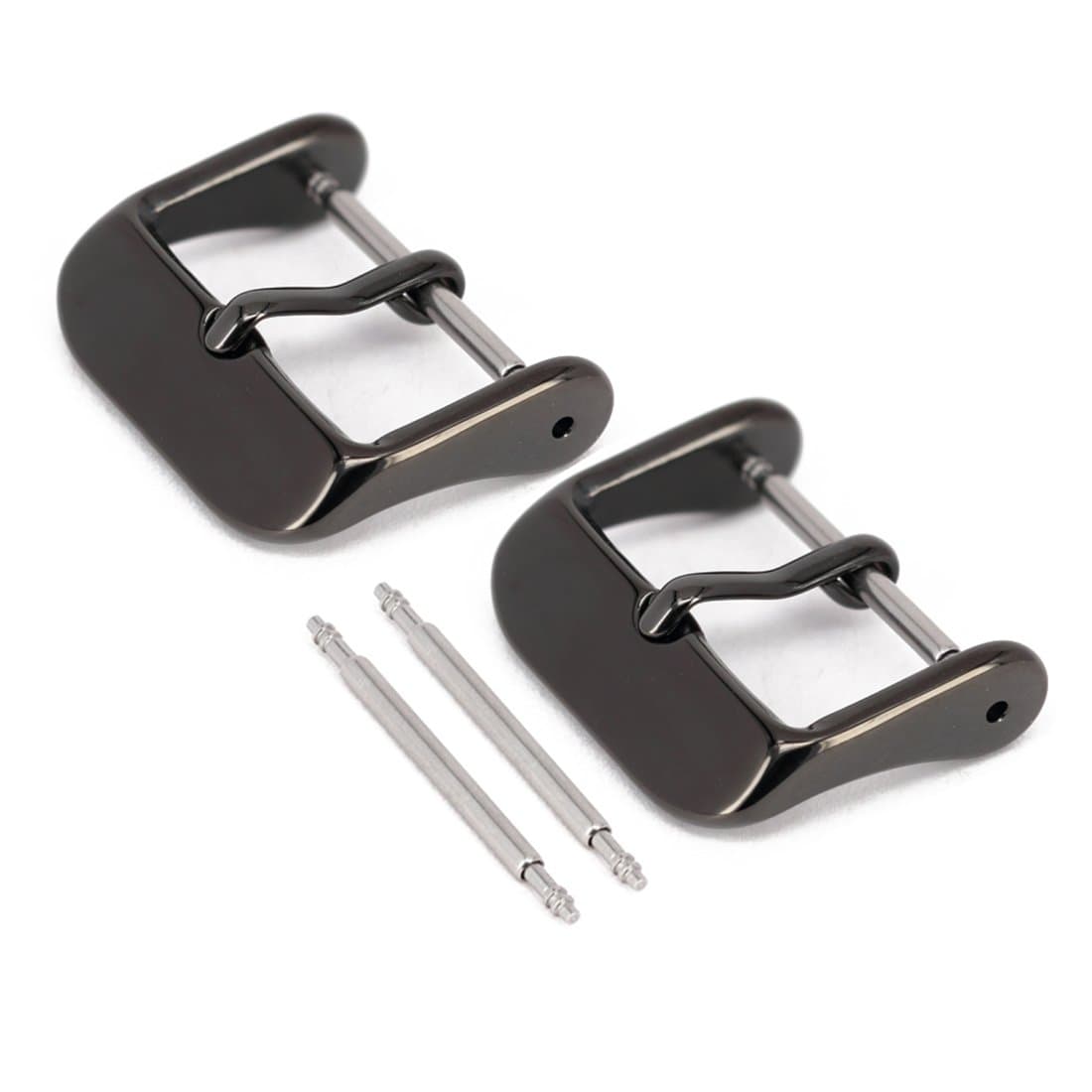 2 Pack Watch Straps Bands Buckle Replacement, Watch Band Clasp, Choice of Color and Size, Vacuum PVD Finish