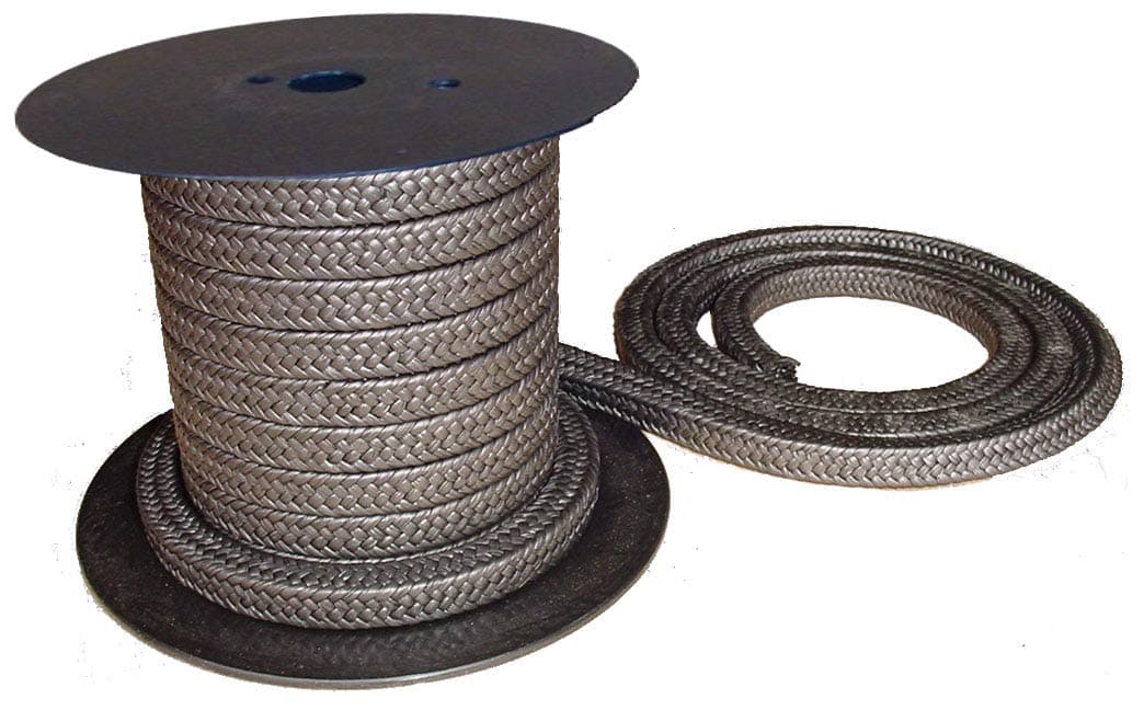 1200 - Graphitized Expanded PTFE Graphite Braided Compression Packing for Pump Gland or Valve Stem or Mechanical Seal, 3/8" x 3/8", 8 Feet (Select Sizes 1/8" ~ 1")