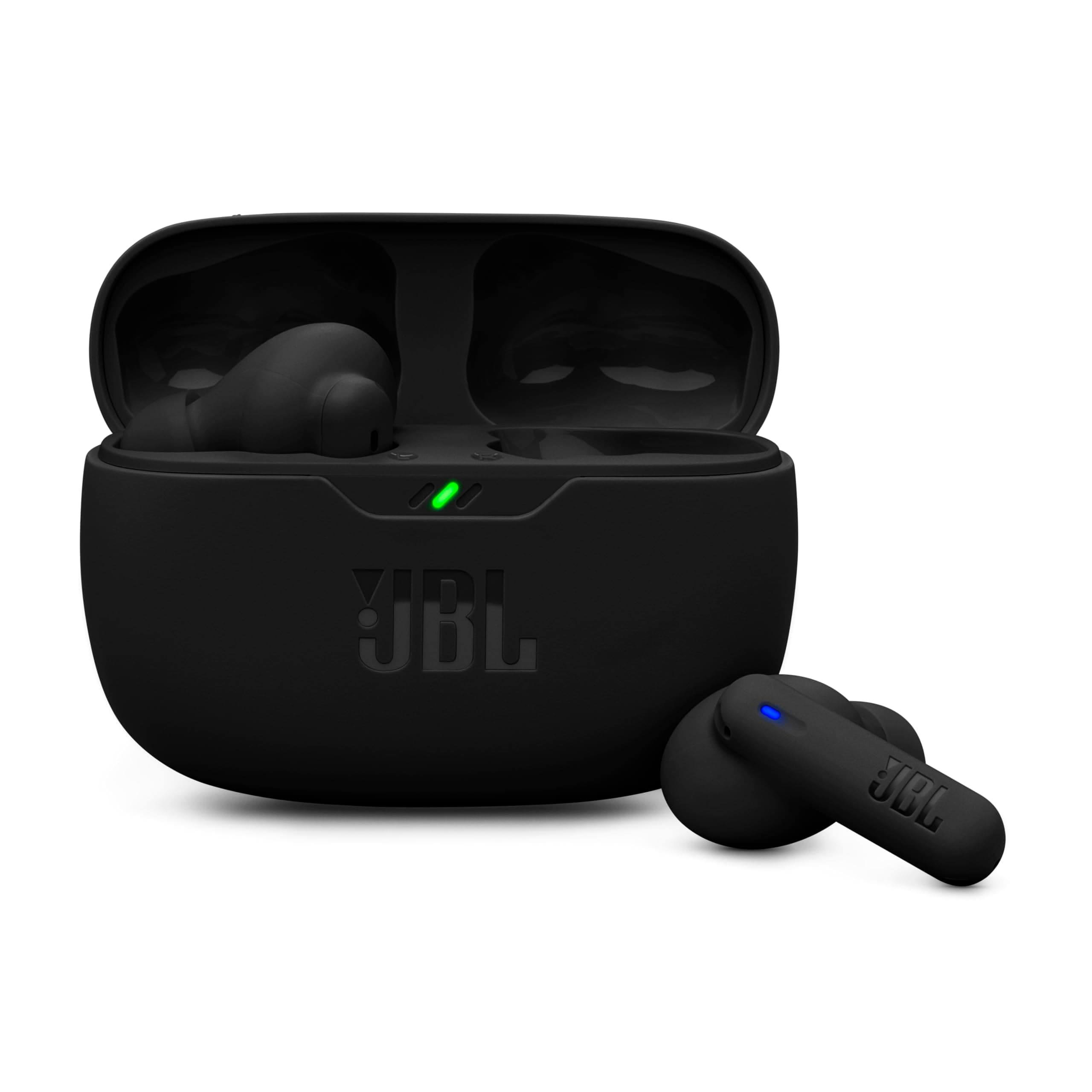 Wave Beam 2, Wireless Noise Cancelling Bluetooth Earbuds with 40h Playtime, JBL Pure Bass Sound, Smart Ambient Technology and Multi-Point Connection, Closed-Back Stick Design, Black