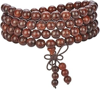 Mala Beads Bracelet 108 8mm Prayer Meditation Sandalwood Elastic