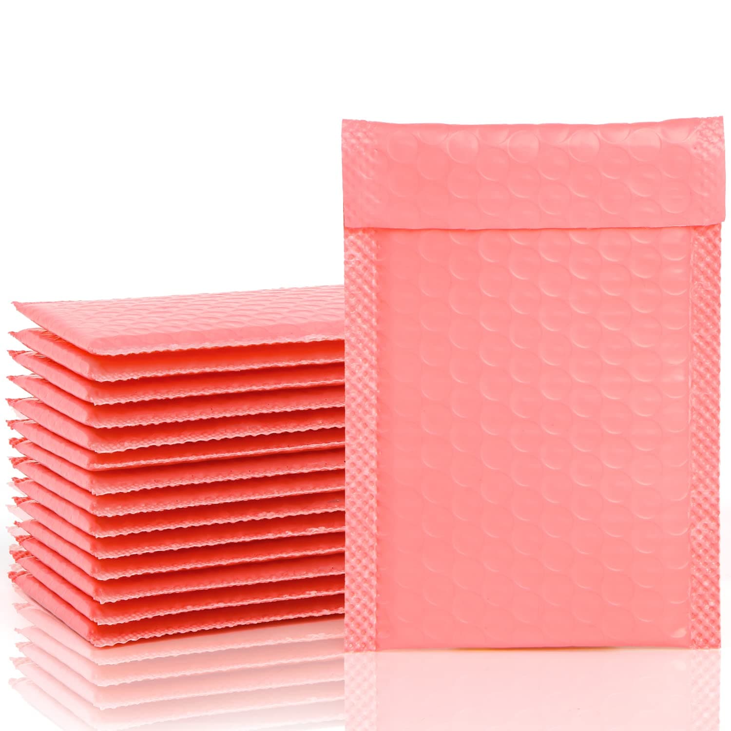 24PCS Pink Poly Bubble Mailers A6 Padded Envelopes Bulk Bubble Lined Wrap Polymailer Bags for Shipping Packaging Mailing Self Seal(11X15CM)