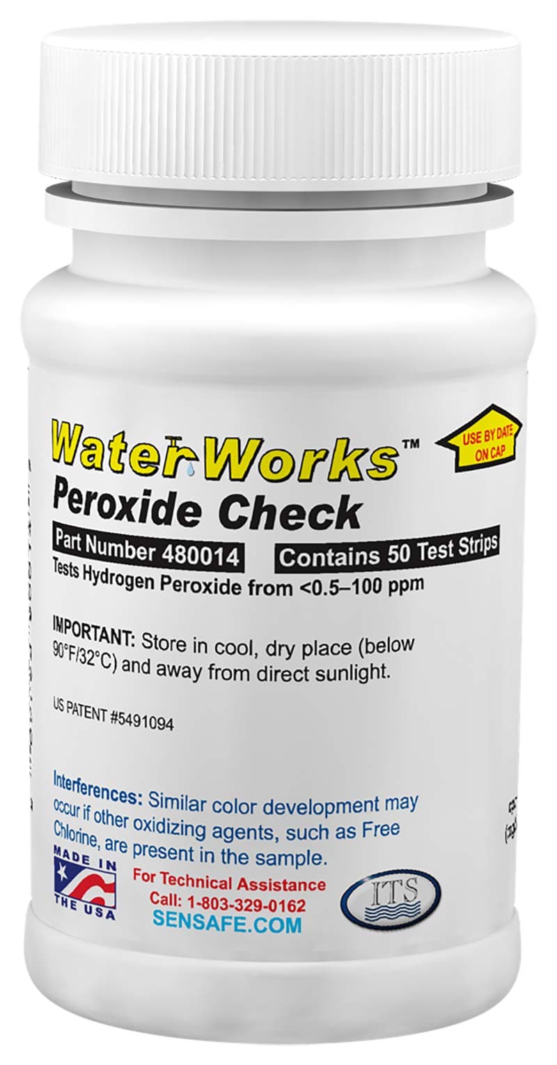 Waterworks Peroxide Check Water Test Strips (50 Strips)