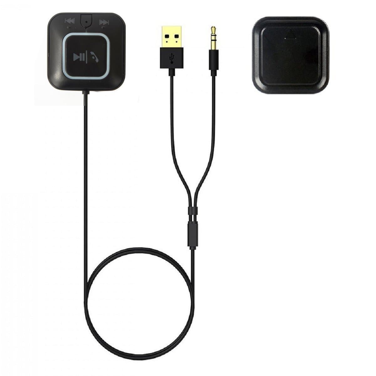 EkoBuy® Wireless Bluetooth Receiver NFC-enabled Bluetooth 4.0 +EDR NFC CVC 6.0 Aux 3.5mm Music Adapter Multi-point Connection Hands-free Car Kit with Mic for Car Systems and Home Audio System