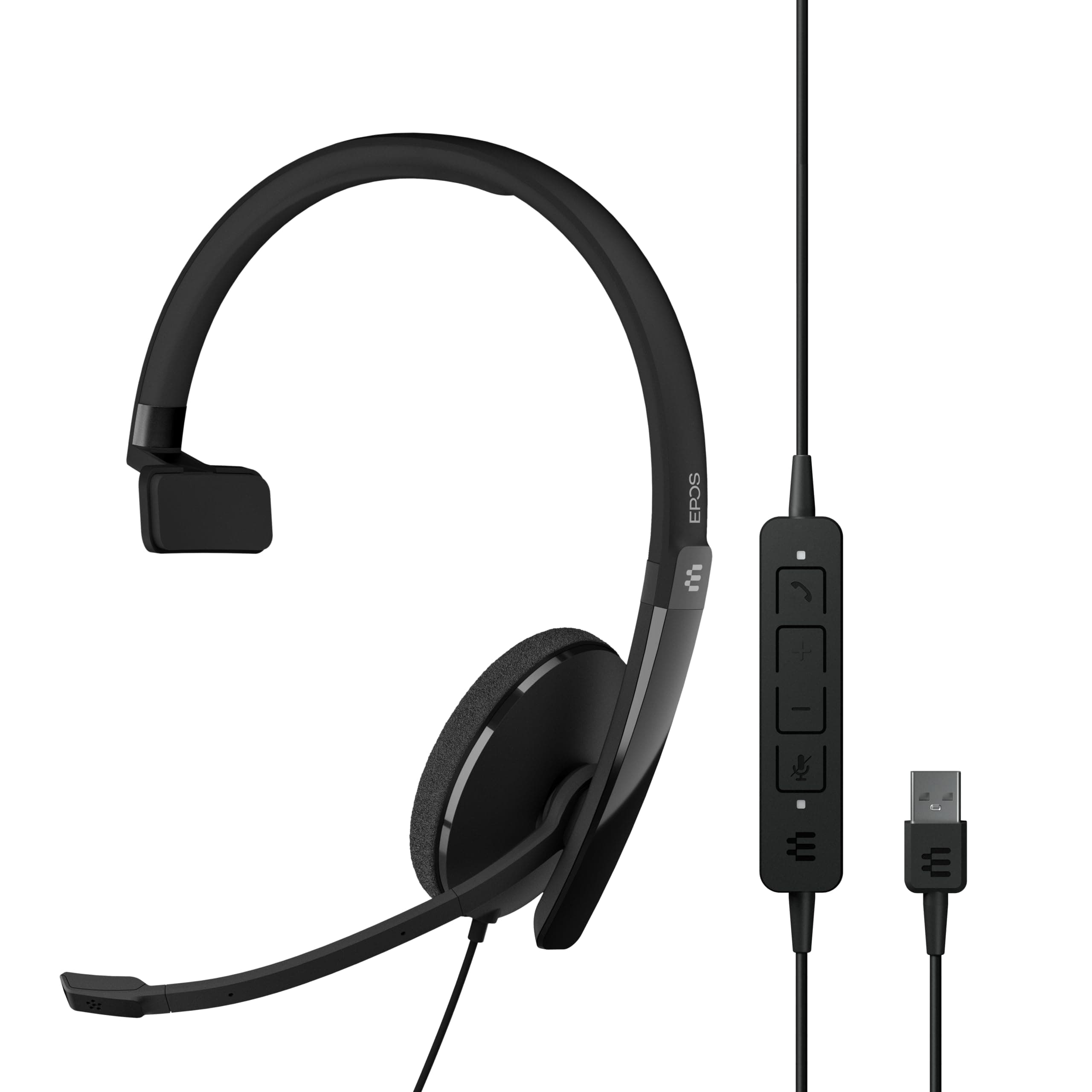 Adapt 130 USB II - Wired, Single-Sided, UC Optimized Headset with USB Connectivity - Superior Sound - Enhanced Comfort, Call Control - Black
