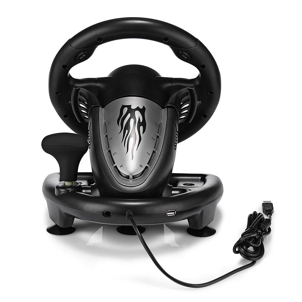 Racing Games Steering Wheel Universal Game Driving Simulator for PC, PS3, PS4 and Xbox One