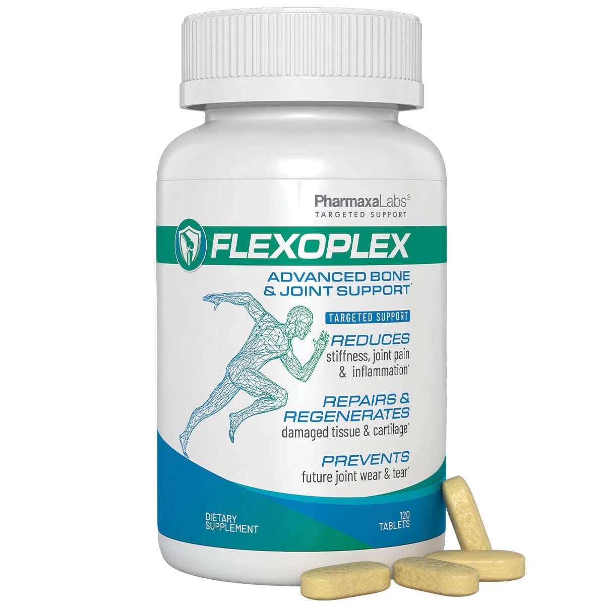 FLEXOPLEX Advanced Bone & Joint Support Supplement | Promotes Healthy Joint Function & Relief from Joint Discomfort | Enhance Cartilage Flexibility & Range of Motion - 120 Count (Pack of 1)