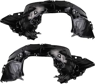 TRQ Front Inner Fender Liner Set Compatible with 2013-2019 Nissan Sentra NI1248133 NI1249133