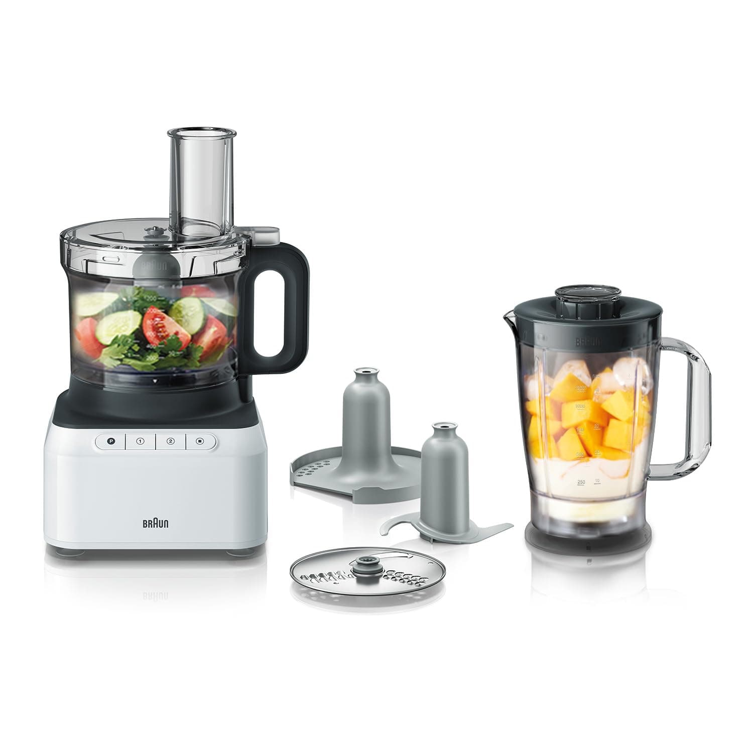 Fp 3131, Food Processor White , 800 Watts. Blender 1.2 L, Food Prep Bowl 2.1 L, 2 Speed Button And Pulse."Min 1 year manufacturer warranty"