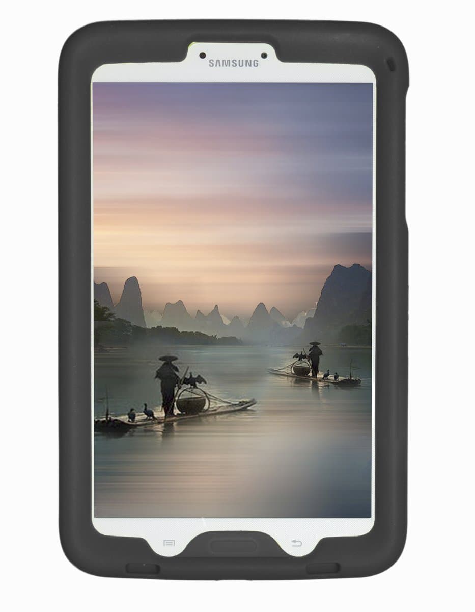 Bobj Rugged Case for Samsung Galaxy Tab 3 8-inch Screen Size Tablet, Models SM-T310, SM-T311, SM-T315 - BobjGear Custom Fit - Patented Venting - Sound Amplification - Kid Friendly (Bold Black)