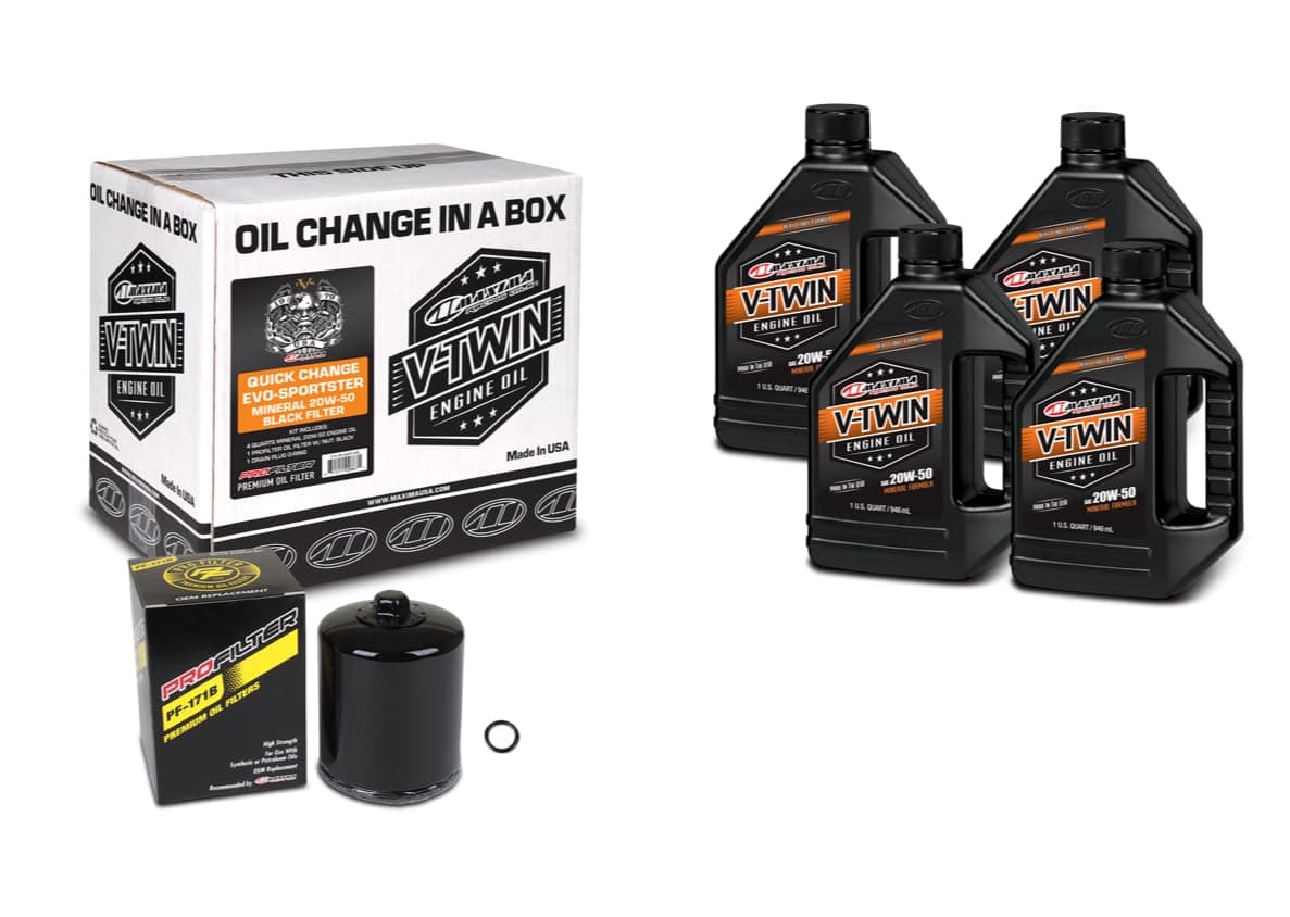 V-Twin Quick Change Kit Mineral w/Chrome Filter, Evo/Sportster