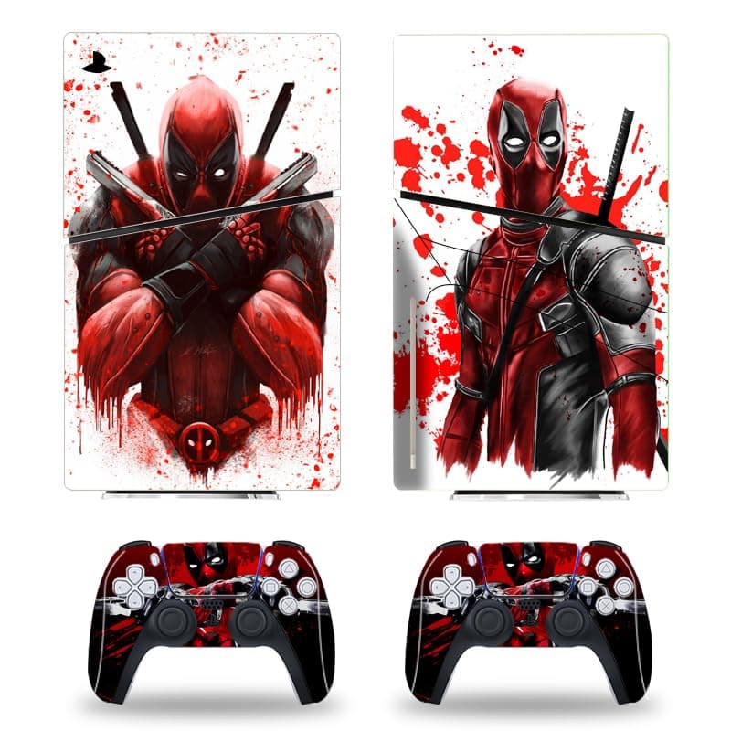PS5 Slim Disk Console Controllers DP Skin Sticker Decals Compatible with PS5 Slim Disc Console and Controllers