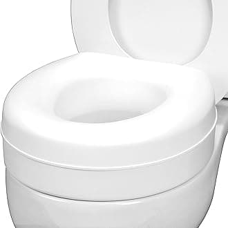 HealthSmart Raised Toilet Seat Riser That Fits Most Standard Bowls for Enhanced Comfort and Elevation with Slip Resistant Pads, 15x15x5, FSA & HSA Eligible