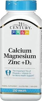21st Century Cal Mag Zinc +D Vitamin - 90 Tablets, Pack of 2