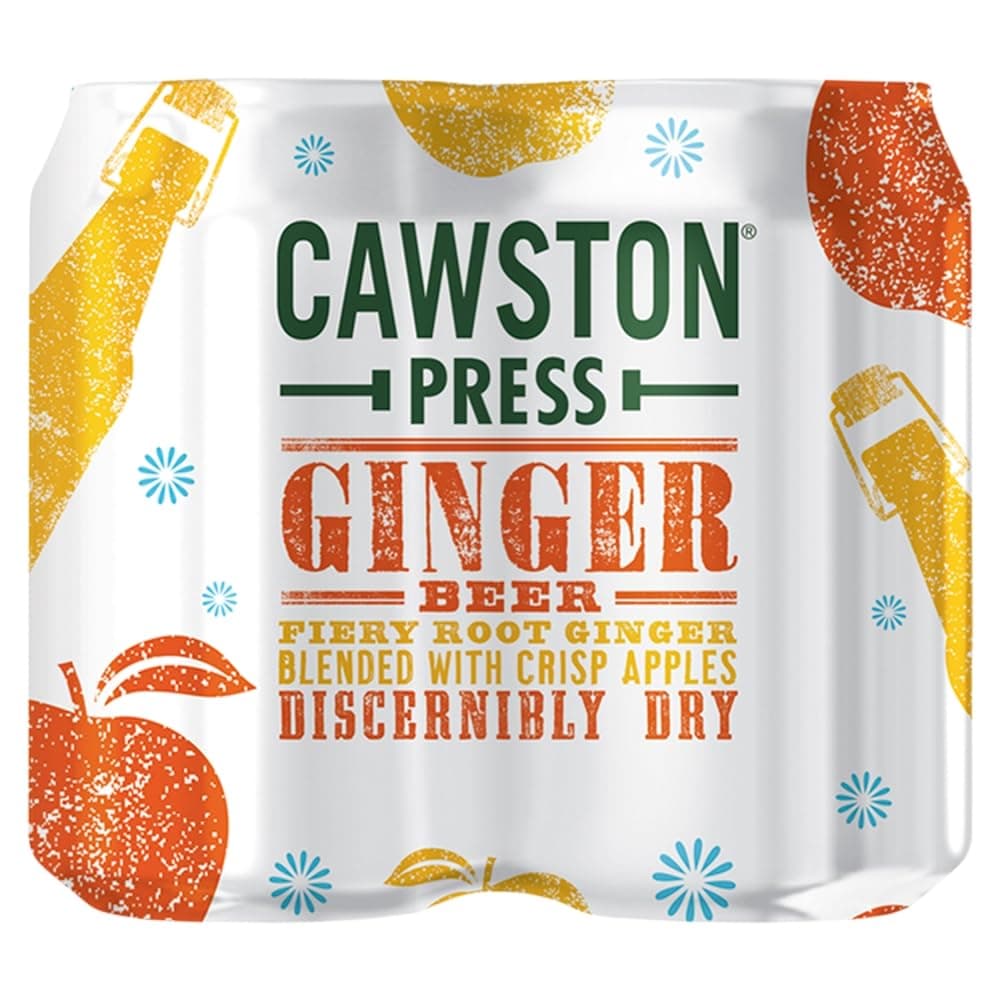 Cawston Press Ginger Beer, 4 x 330ml Cans
