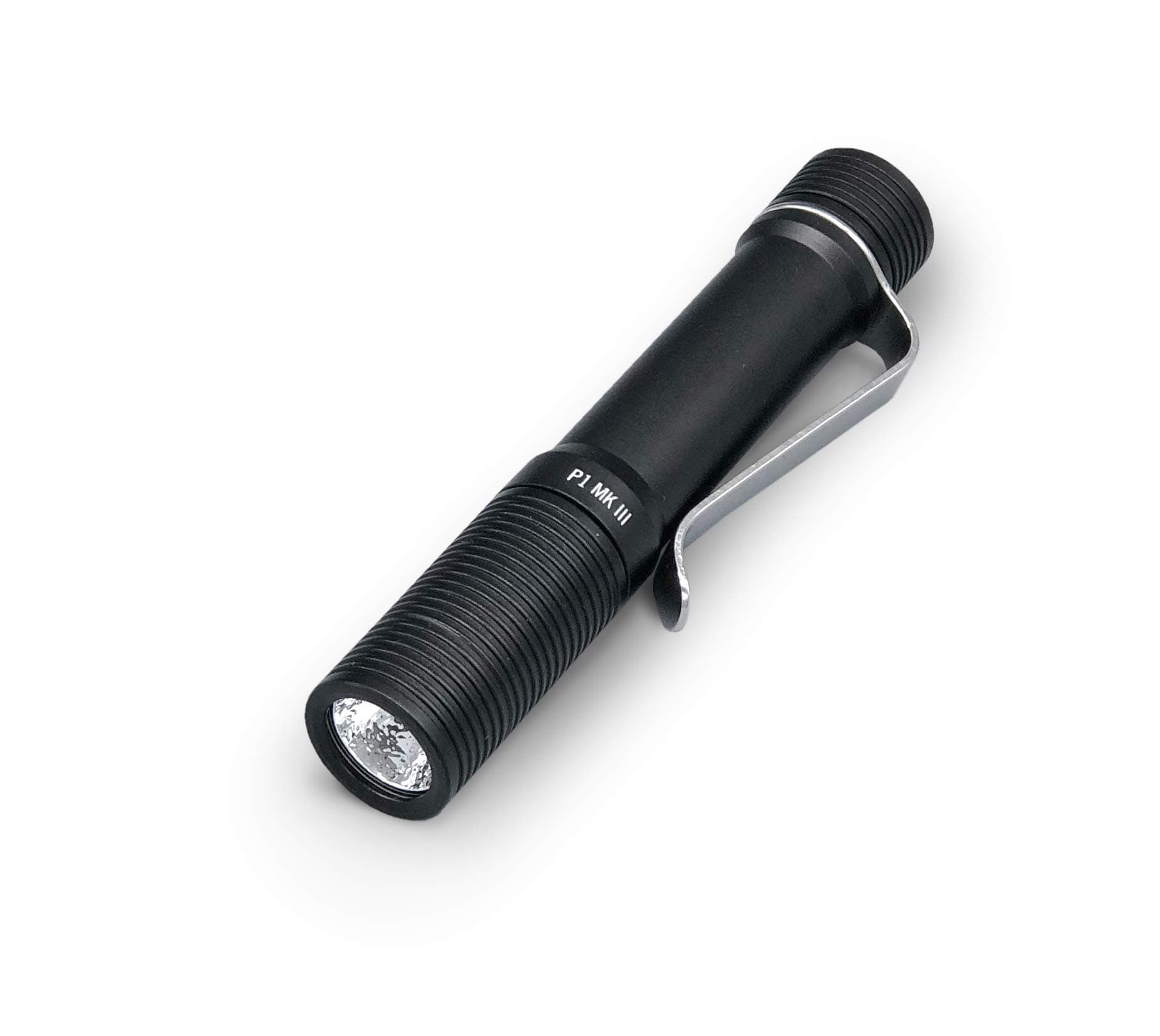Foursevens Preon P1 MKIII Flashlight, Bright and Compact EDC Pocket Flashlight with 6 Configurable Modes: Low, Med, High, Strobe, SOS, Beacon (Black Anodize)