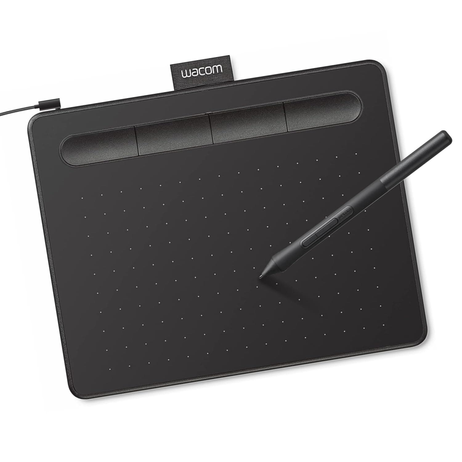 Intuos Small Graphics Drawing Tablet, Includes Training & Software; 4 Customizable ExpressKeys Compatible with Chromebook Mac Android & Windows, Black