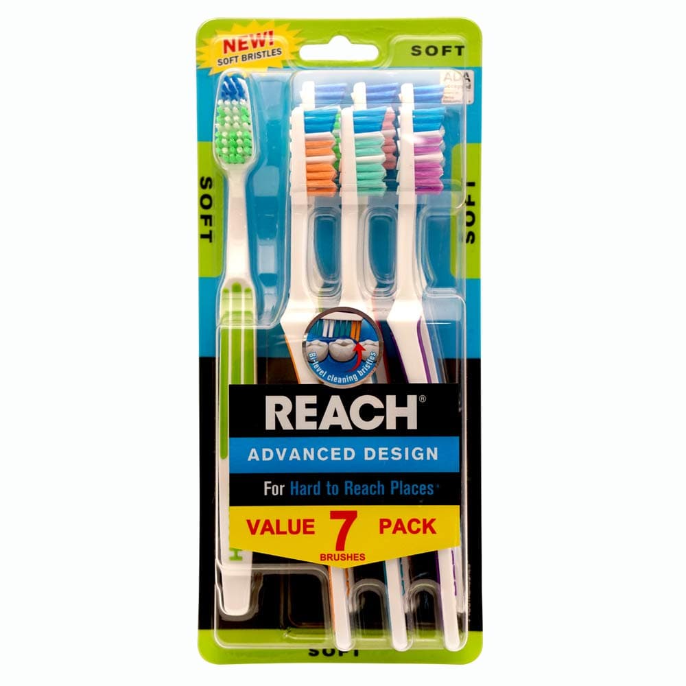 Advanced Design Adult Toothbrush, Soft, 7 Count