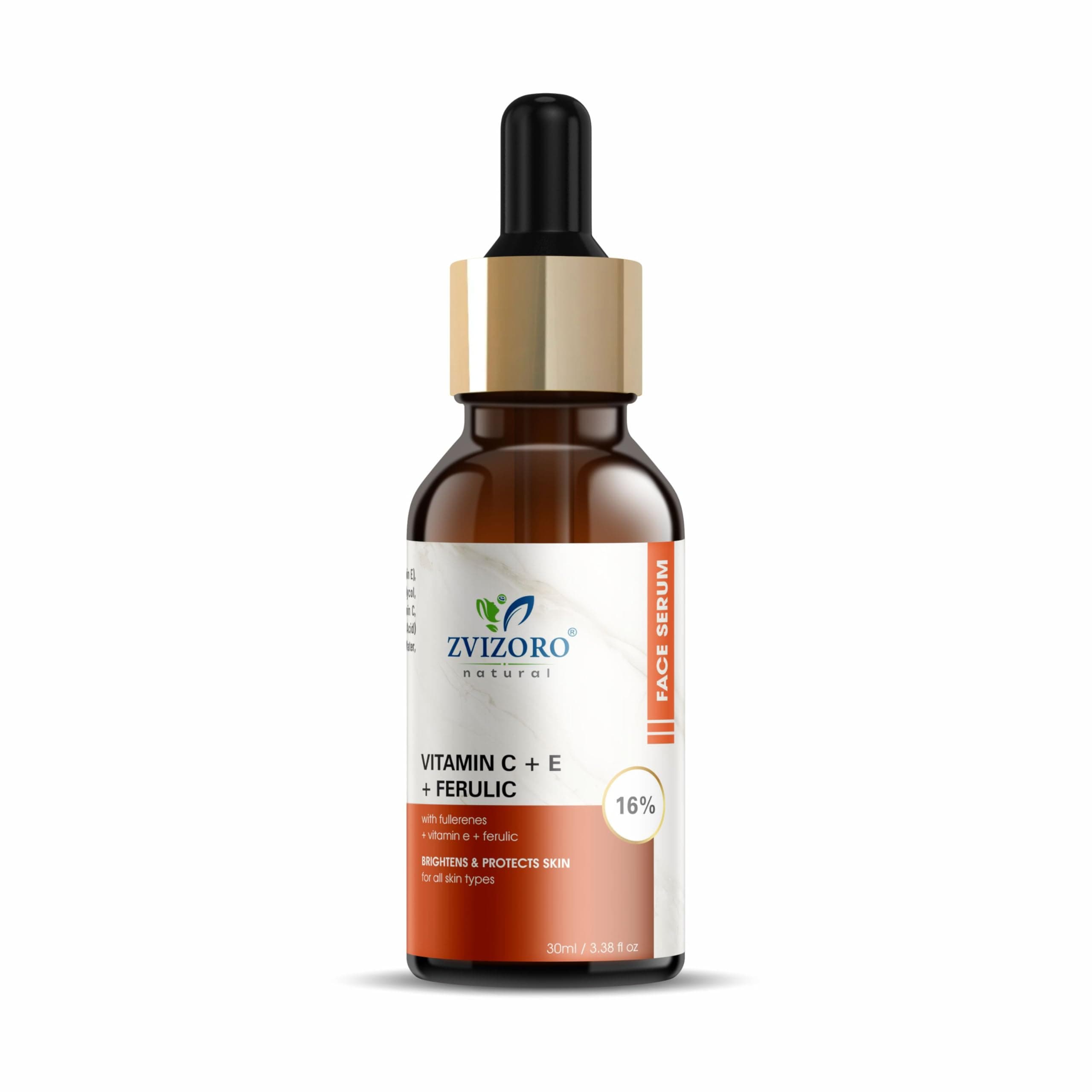 16% Vitamin C Face Serum (Advanced) With Vit E, & Ferulic Acid For Glowing Skin | Advanced Brightening Formula With Power of Vit C & E, Ferulic Acid & Fullerenes | 30 ml