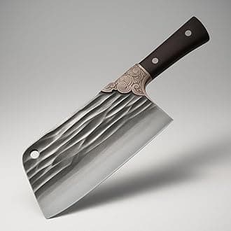 Machado Stainless Steel Damascus Stylish Vintage Bolster, Super Sharp Hand-Forged Precision Butcher Knife, Ideal Meat And Poultry Cutter, Multicolor