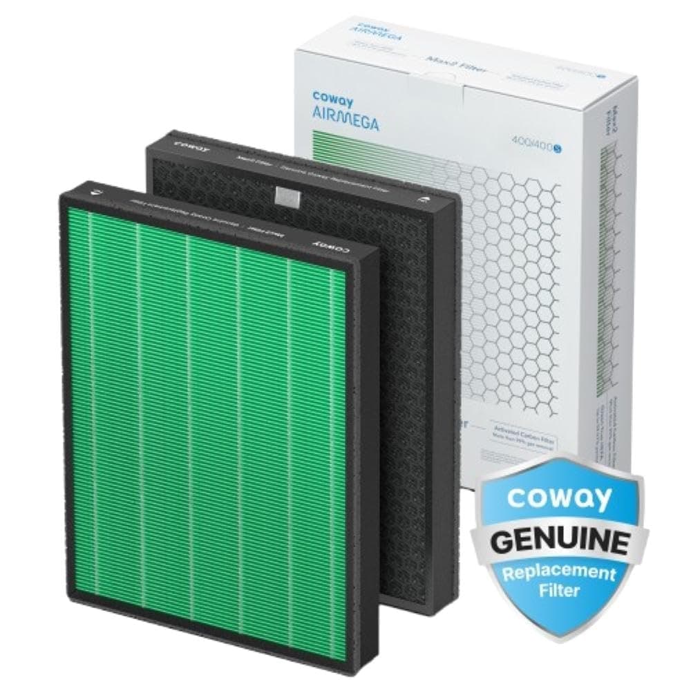 Coway Airmega 400/400S Air Purifier Replacement Filter Set, Max 2 Green True HEPA and Active Carbon Filter, AP-2015-FP