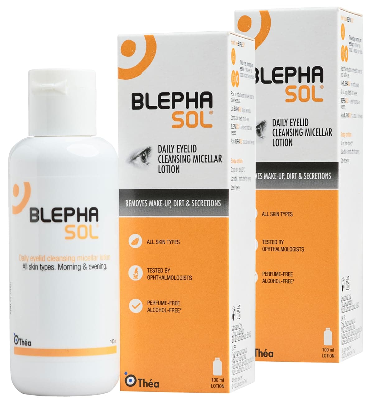 THEA PHARMA Blephasol Sensitive Eyelids Eye Lotion (100ml) - 2 Piece