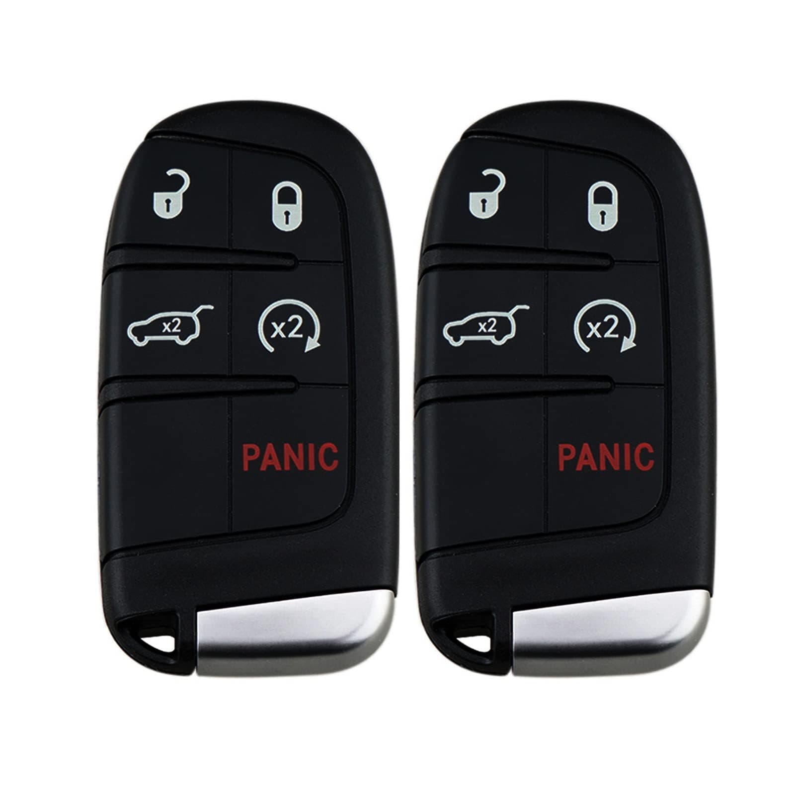 Keyless Key Fob Remote Control Replacement for 2014 - 2022 Jeep Grand Cherokee M3N-40821302 433MHz 5 Buttons(2 Pack)