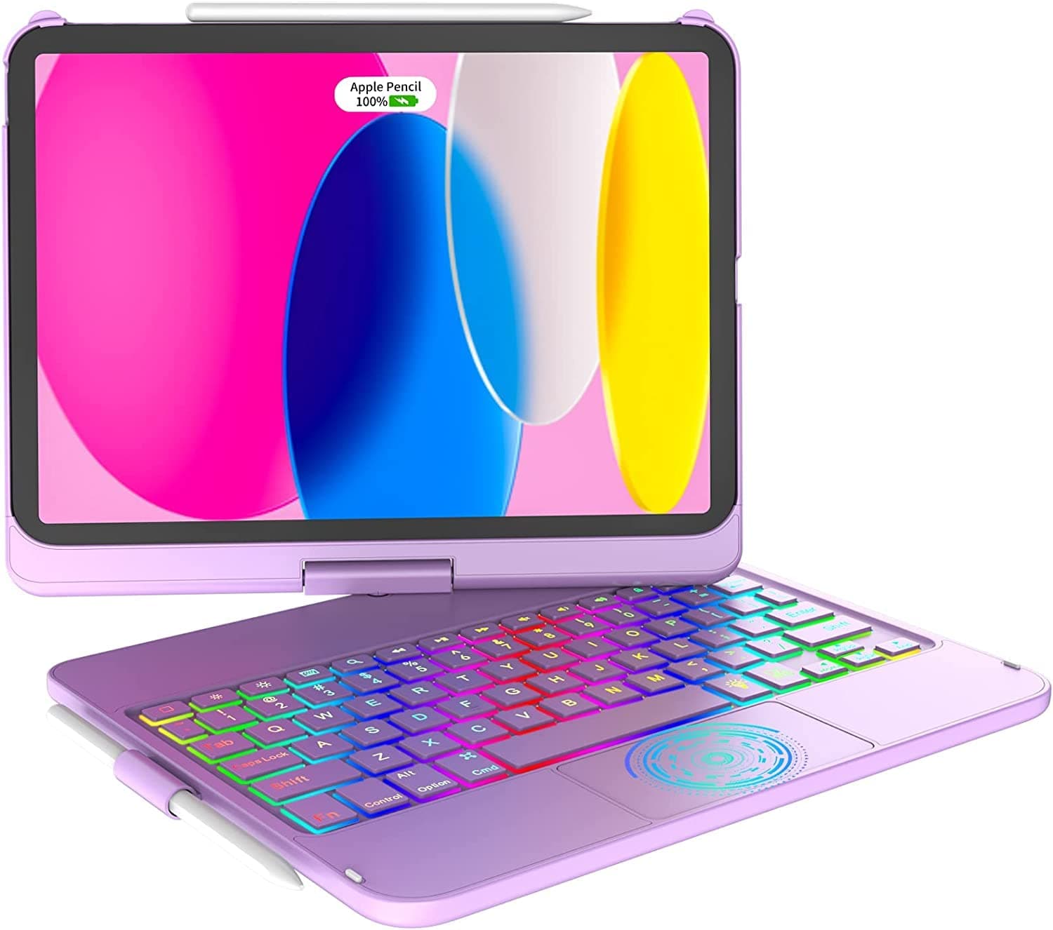 CC Store for iPad 10th 2022 Keyboard Case,360° Degrees Rotatable Touchpad Keyboard for iPad 10.9" 2022 Bluetooth Wireless Backlit Trackpad Keyboard for iPad 10th,Multi-Touch with Backlit Keys