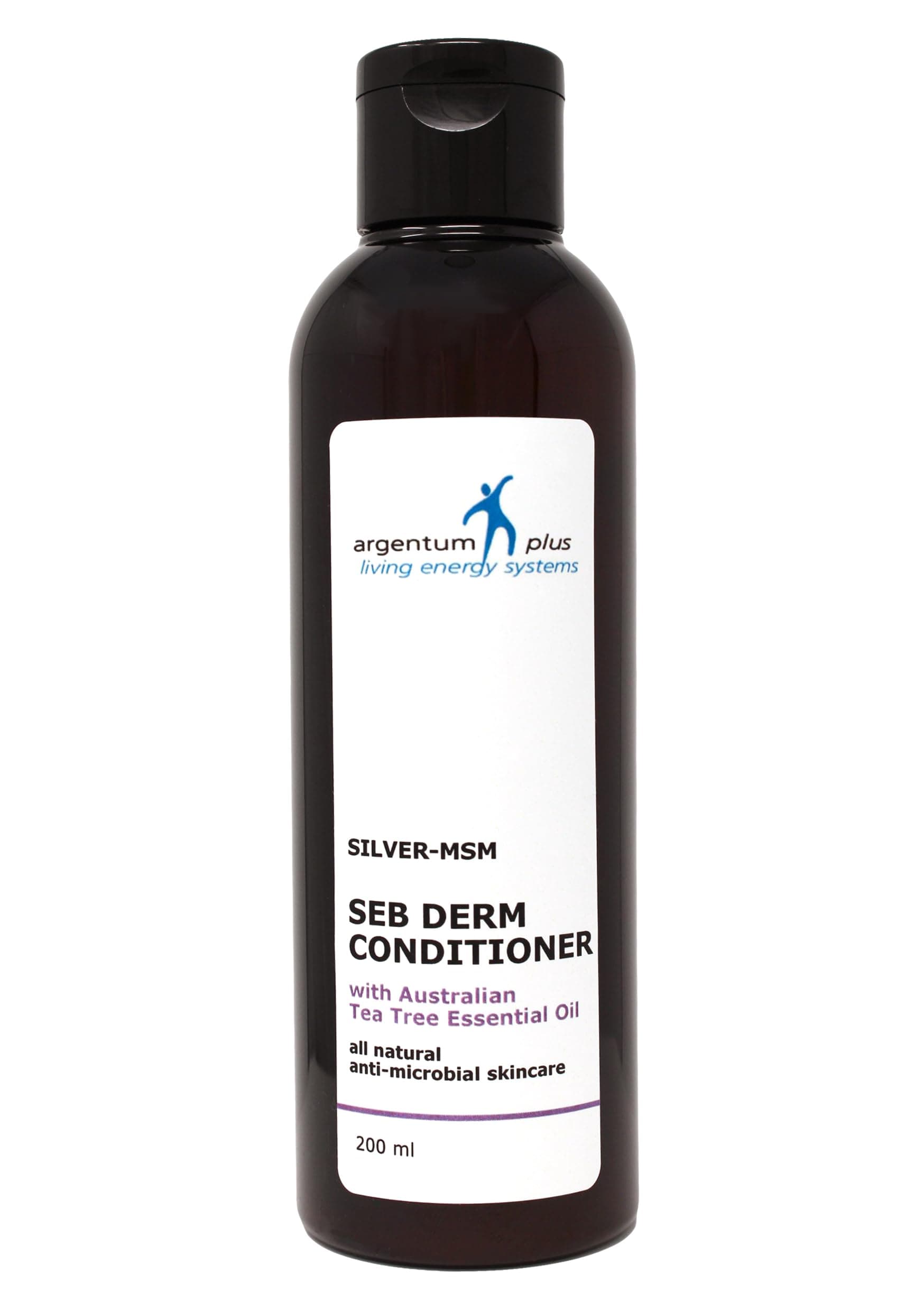 argentum plus – Silver-MSM SEB Derm Conditioner with Australian Tea Tree 200 ml | for Skin Prone to seborrheic Dermatitis