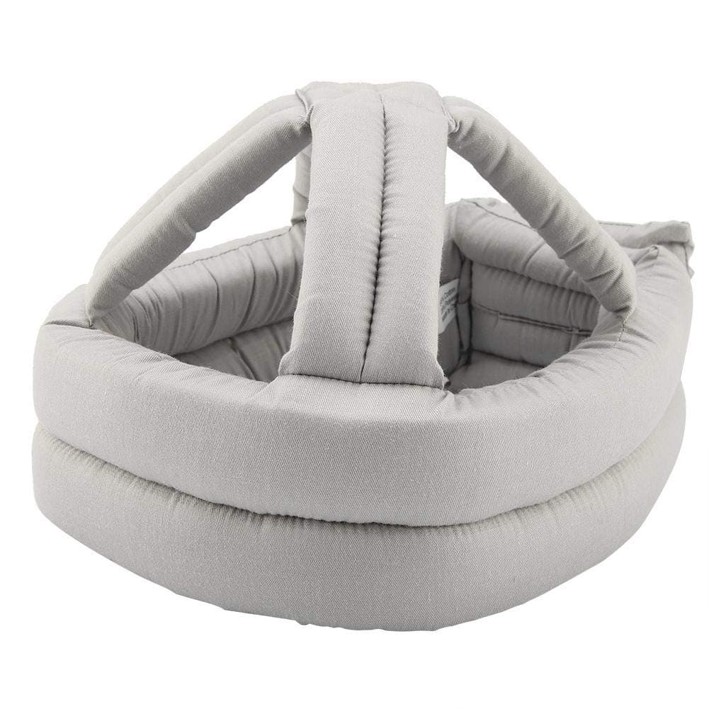 Elder Head Safety Helmet, Elder Full Head Protective Hat Anti Collision Fall Prevention Helmet with Lace for Old Man, Surgery Recovery, Head Injury(Light Grey)