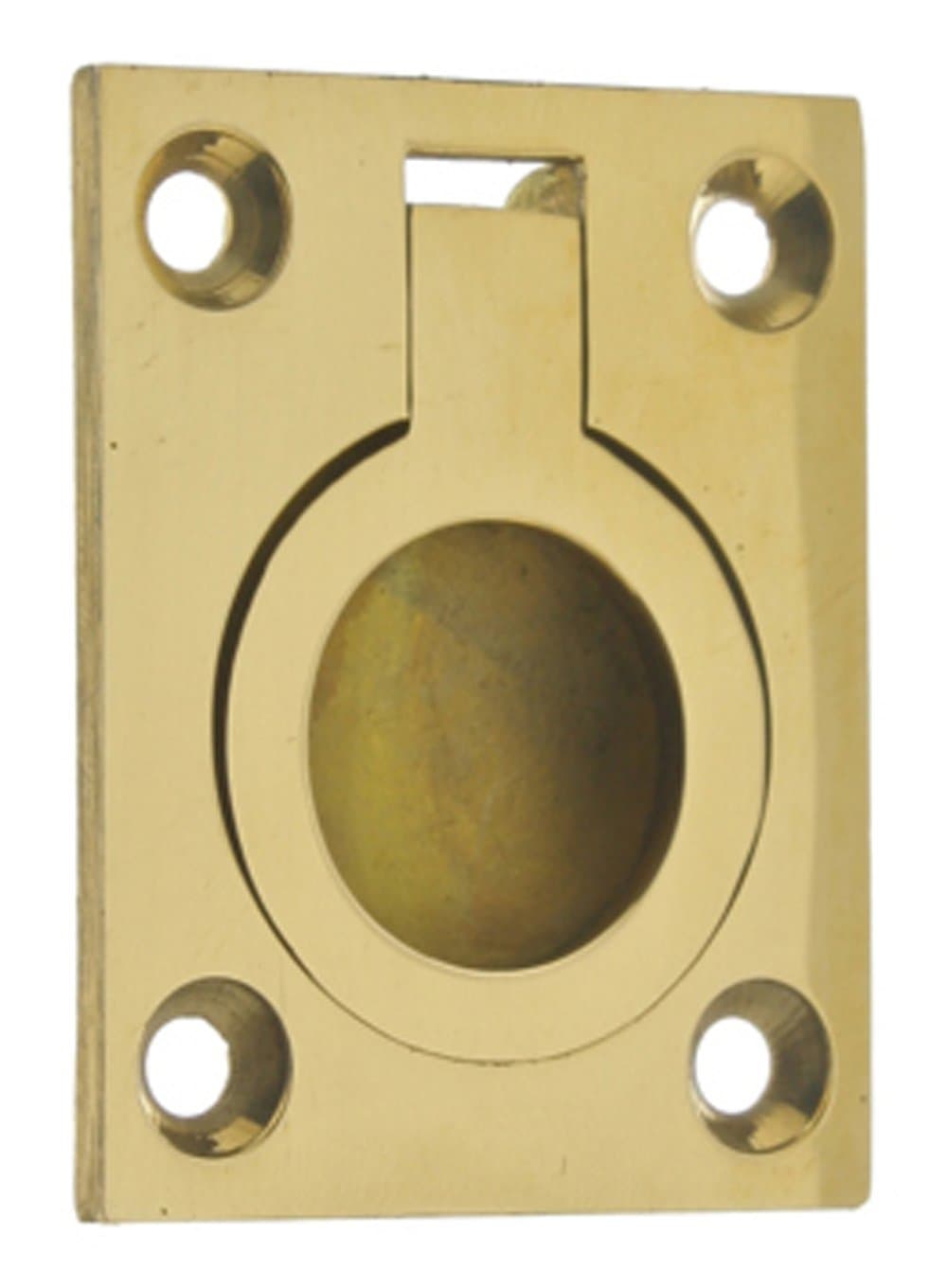 idh by St. Simons 25220-003 Professional Grade Quality Solid Flush Ring Pull, Polished Brass