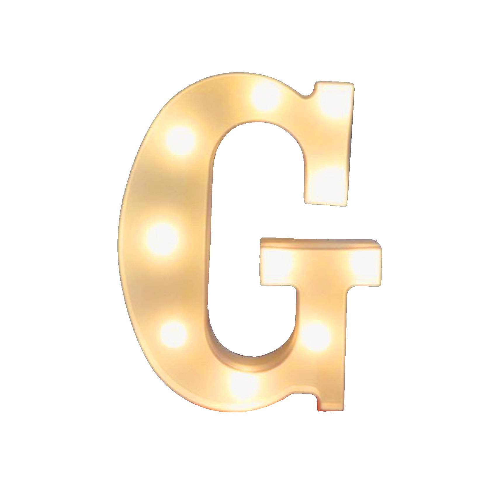 G-PLUS XFTIME LED Marquee Warm White Letter Lights 26 Alphabet Light Up Marquee Letters Sign for Wedding Birthday Party Battery Powered Christmas Night Light Lamp Home Bar Decoration (G)