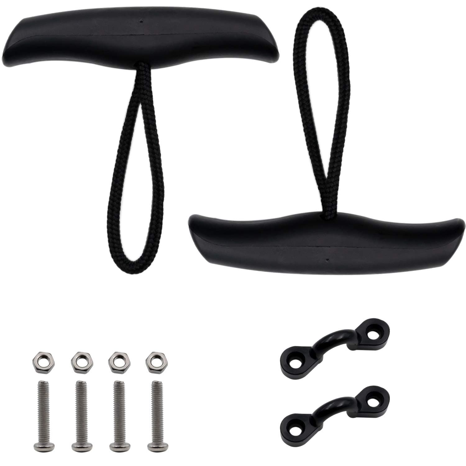 Loosco 2 Pcs Kayak Carry Handle, Pull Handle T-Handle + 2 Pcs Kayak Pad Eyes