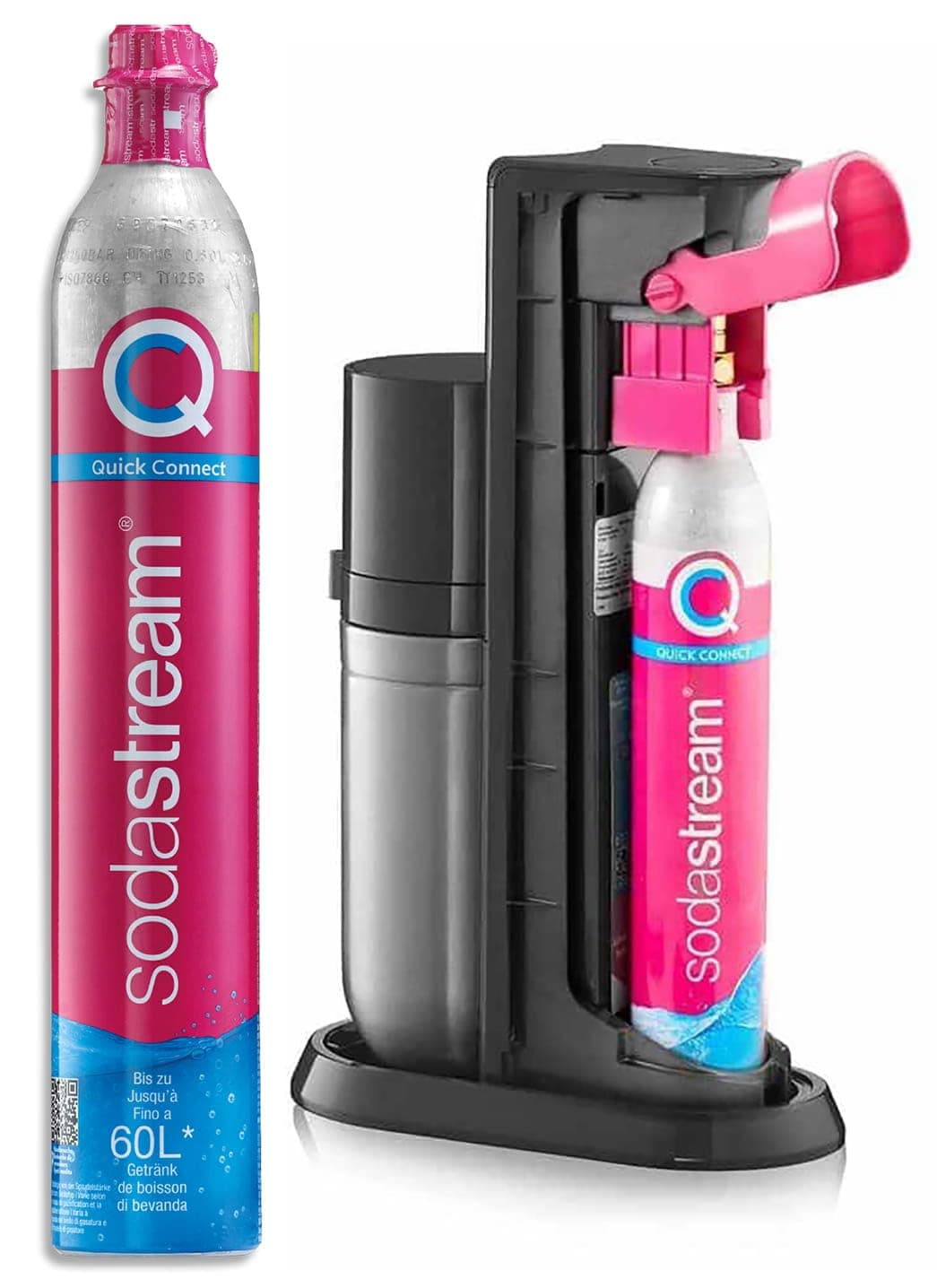 Sodastream - CO2 60L quick connect gas refill cylinder for carbonating machine Quick Connect Cylinder