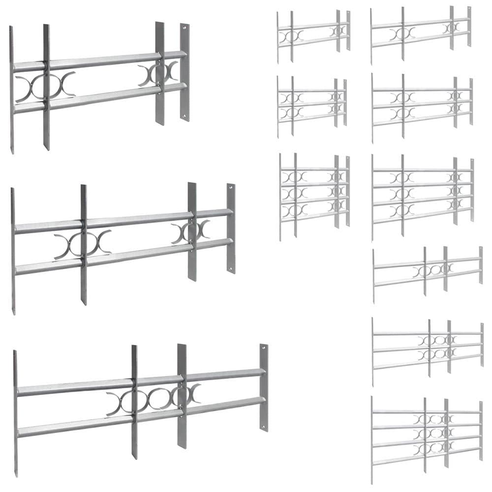 Pull-out Window Security Safety Grill Grille Home Protection Shed Bars Steel V2Aox, Size:30 x 100 - 150 cm