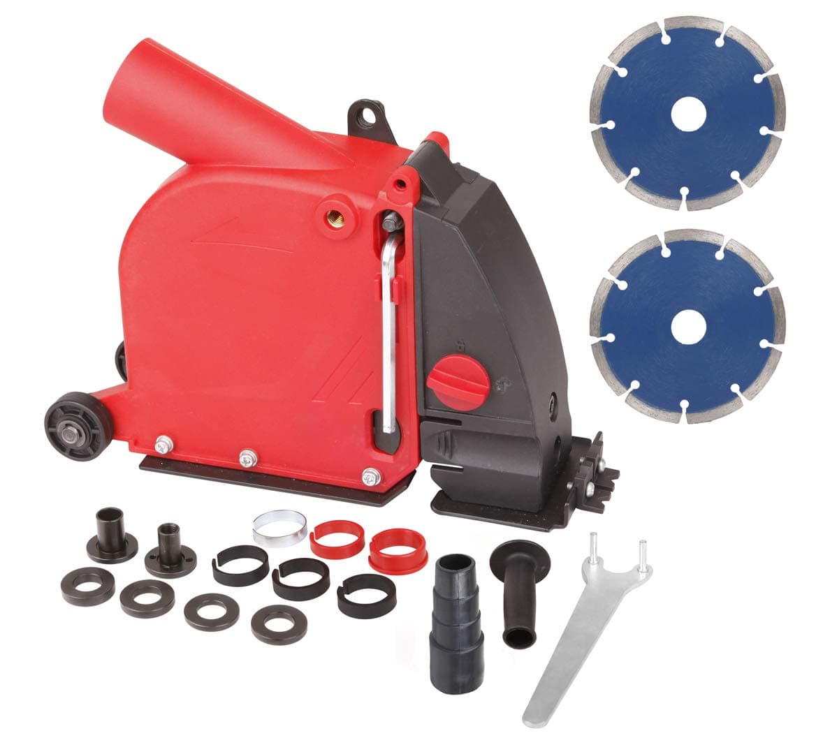 Angle grinder dust collection attachment for Double-Cut Saw,Wall Chaser dust shroud 5 inch AG03