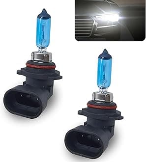 Pack-2 HB4 9006 Halogen Bulbs, Car Xenon Light Bulbs, 12V 55W Car High Beam Lights, Automobile Lights Replacement Kit, Universal for Most Cars, SUVs and Vans (White)