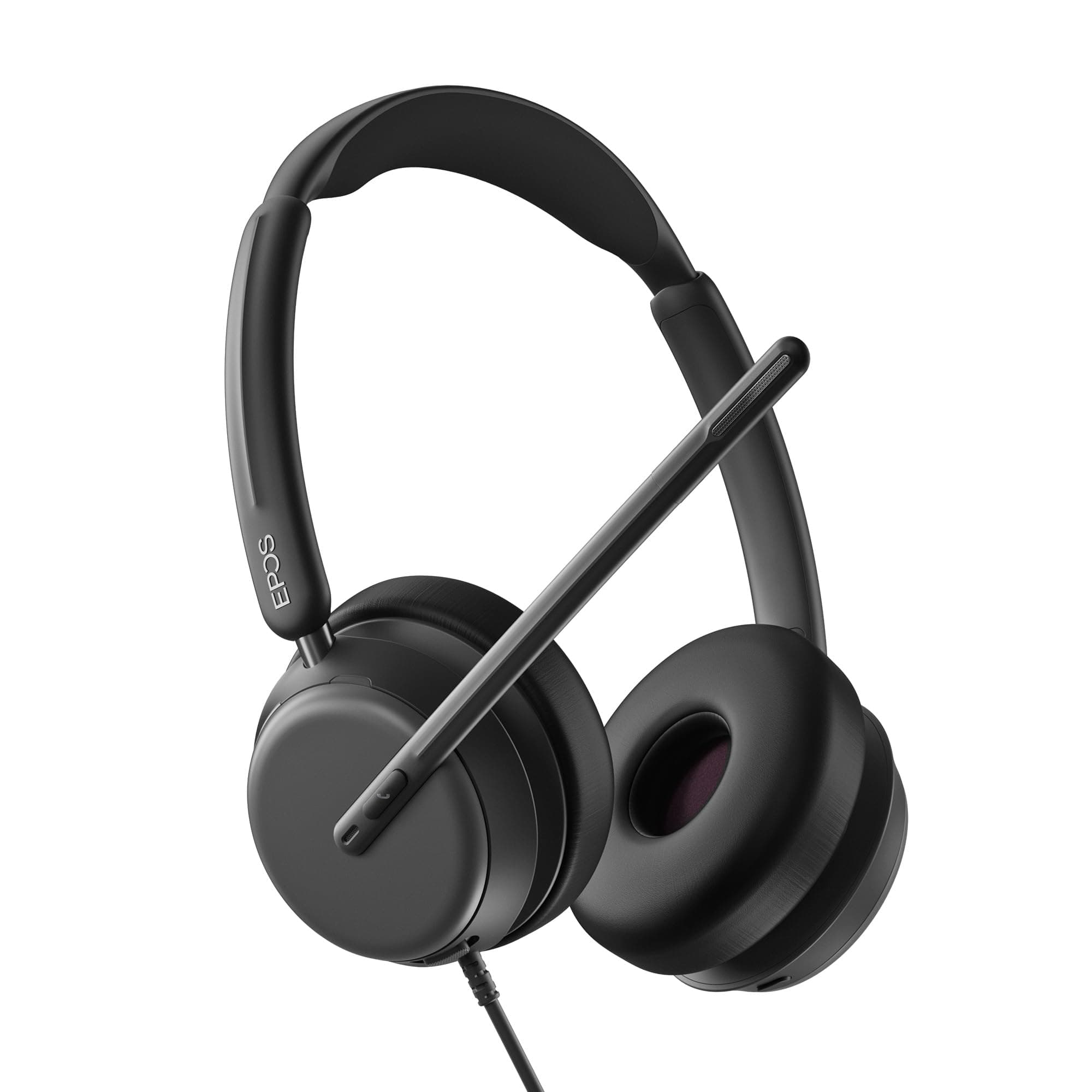 EPOS Impact 860 ANC Double-Sided Wired Headset with Active Noise Cancellation, USB C and USB A, Super Wideband, Lightweight, Comfortable Fit, Microsoft Teams & Zoom Compatible for Office & Remote Work