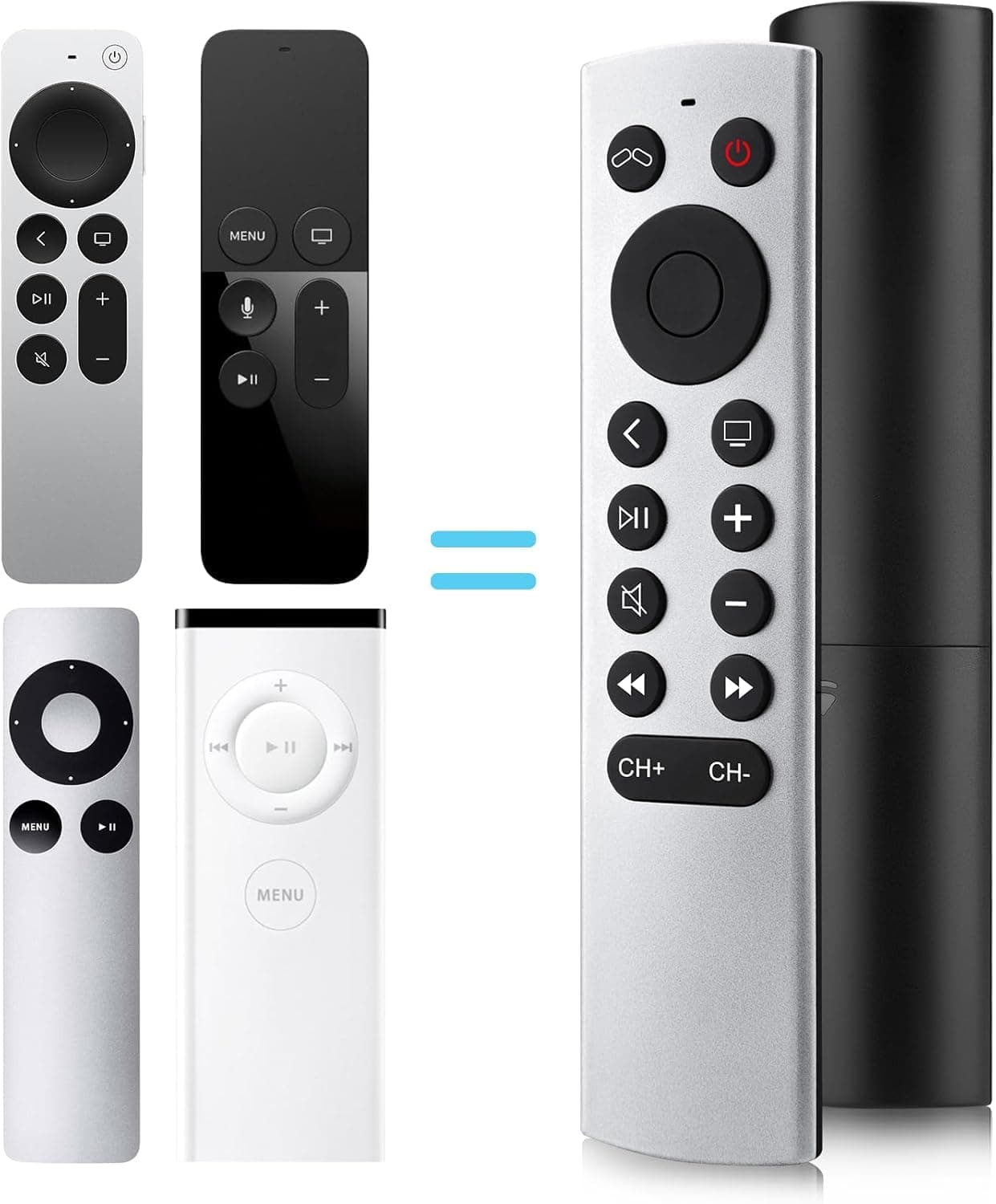 Replacement for Apple-TV-4K-Remote, Siri-Remote Control for Apple TV 4K/HD (NO Voice)