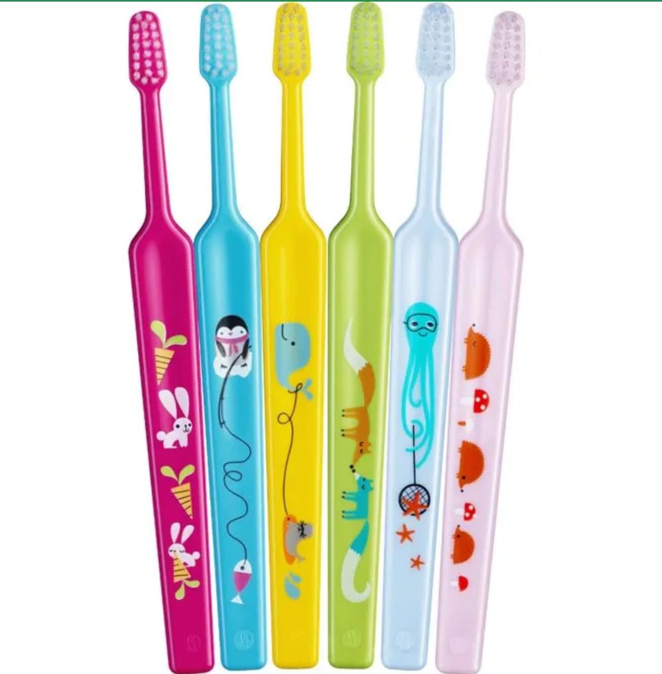 TePe Mini Toothbrush, Extra Soft, Assorted Colours, 1 Piece, Children's Toothbrush, Extra Soft Bristles for Gentle Brushing, from First Tooth to 3 Years