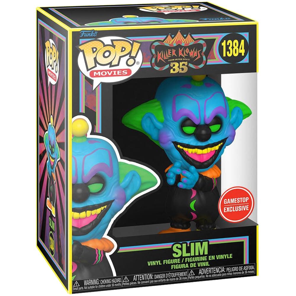 POP! Slim in Blacklight Killer Klowns from Outer Space 35th Anniversary POP! Movies Gamestop Exclusive Vinyl Figure