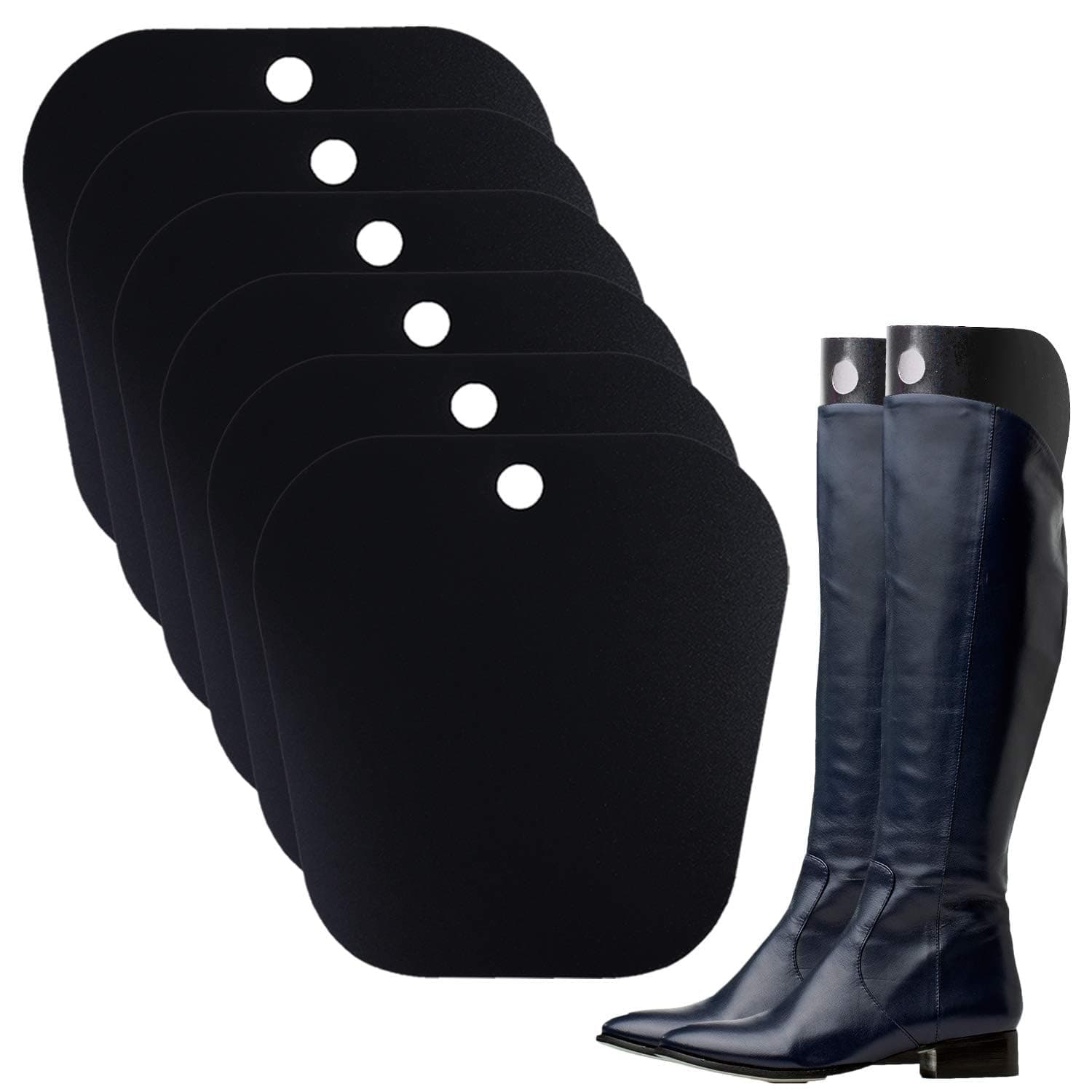 6 Pack (3 Pairs) Reusable Boots Tall Support Boot Shapers Form Inserts for Preventing Bending and Creasing