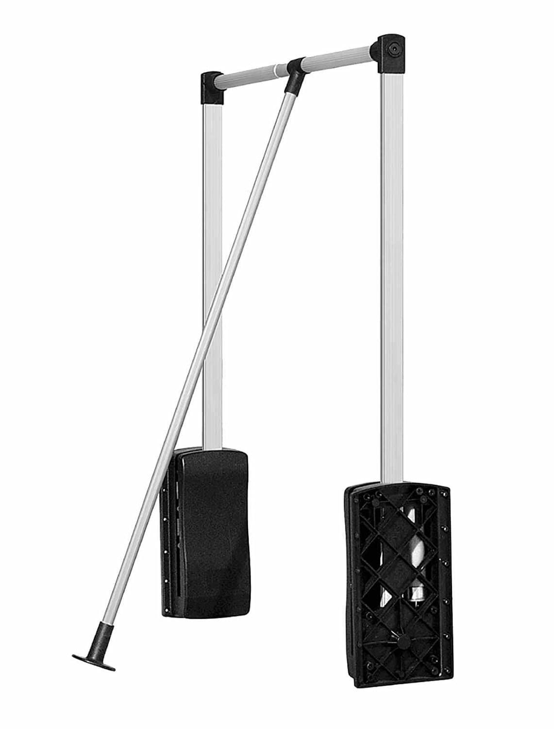 Pull Down Wardrobe/Bedroom Lift Rail Clothes Hanger Adjustable w/Soft Return [Black, 450-600mm]