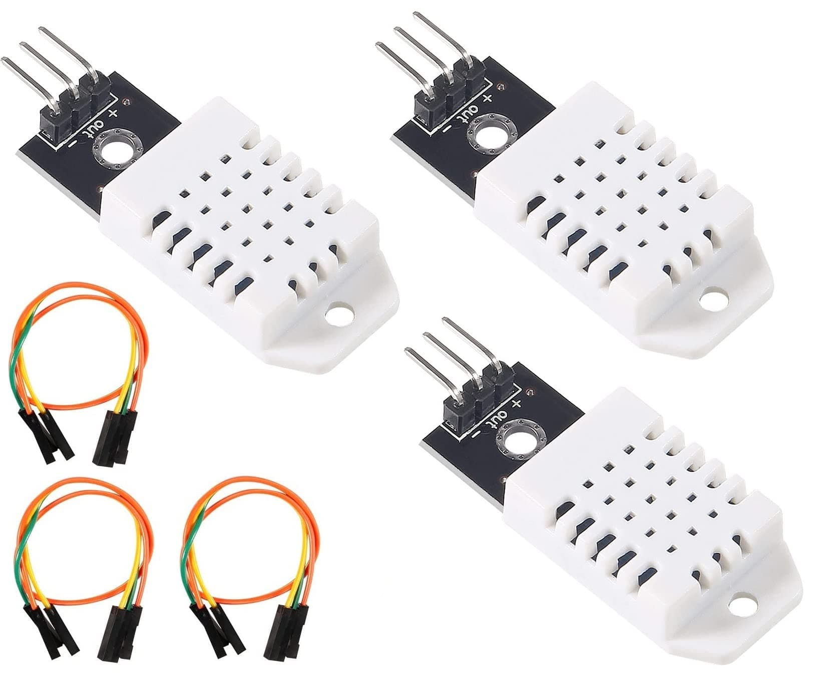 WWZMDiB 3Pcs DHT22/AM2302 Digital Temperature and Humidity Sensor Module Temperature Measure-40-80℃（±0.5℃） Humidity Measure 0%-100% RH（±2%） for Arduino DIY