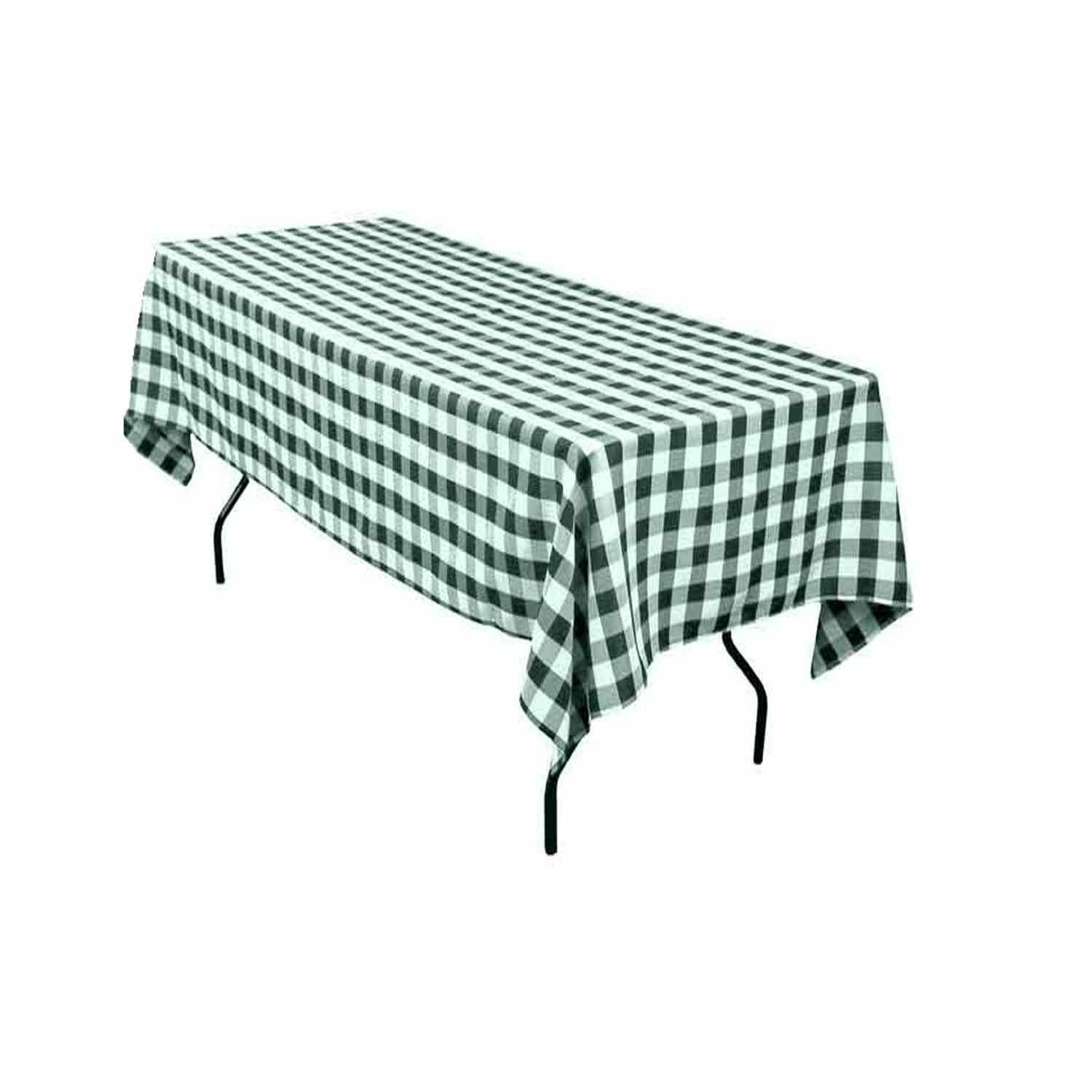 By Florida Tablecloth Rectangular Chequered 60x102"(Hunter Green&White)
